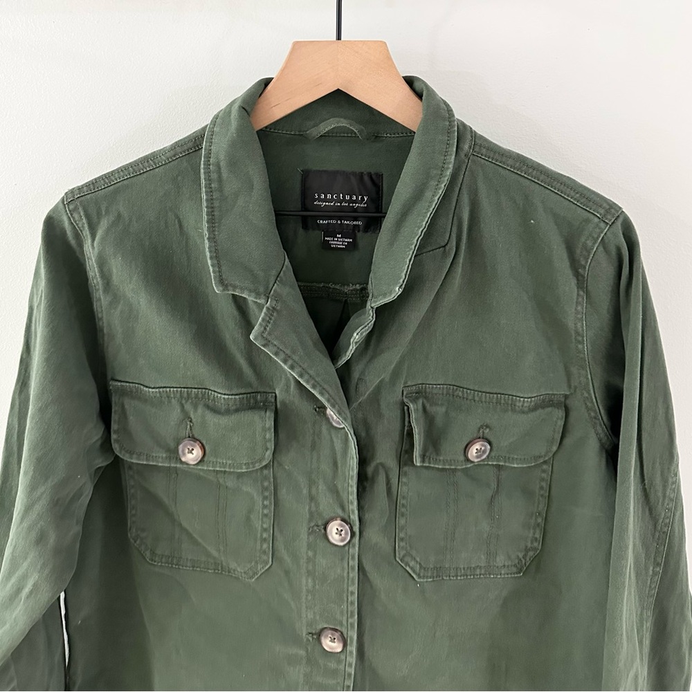 Sanctuary Button Front Jacket Olive Size Medium - image 3